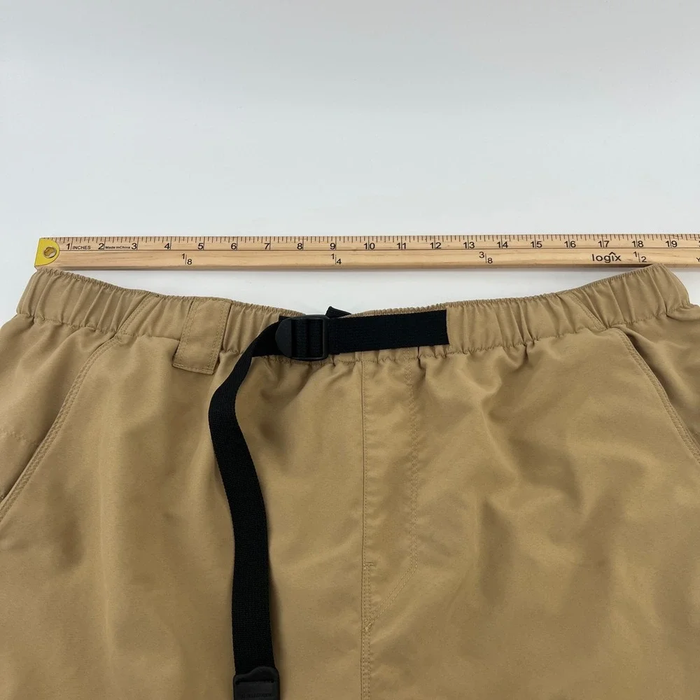 The North Face Mens‎ XL Tan Khaki Belted Hiking Shorts Mesh Liner